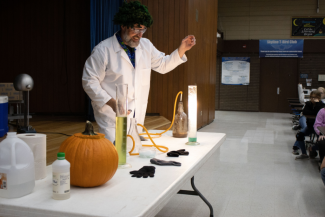 PCC Faculty Bring Hands-On Science Show to Skyline Middle School