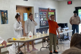 PCC Science Faculty Visit USD 349 Stafford for Science Show