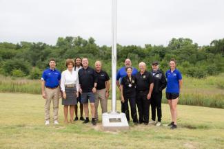 Rotary Club of Pratt Donates Funds for Flagpole at New Complex