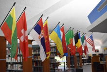 Library Displays Flags of Students Enrolled at PCC