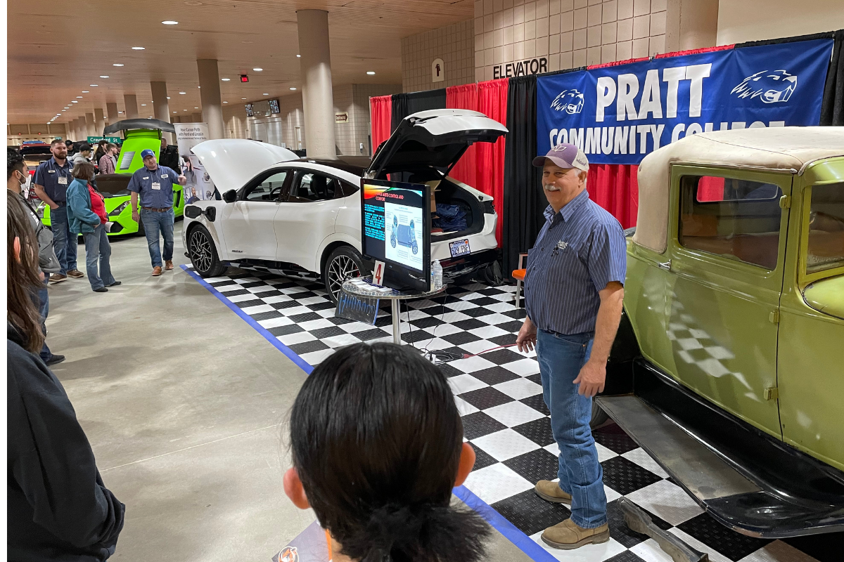 PCC Faculty Meet with Students at Wichita Car Show Pratt Community