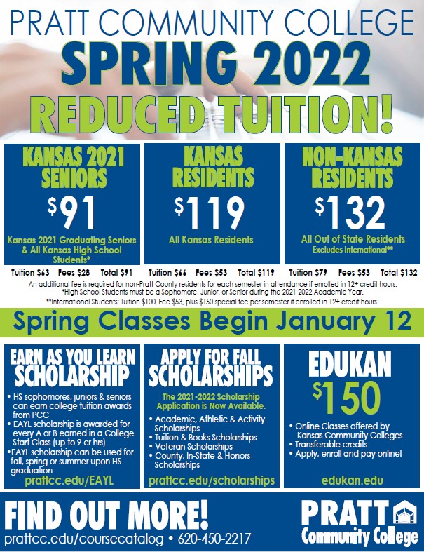 Pcc Fall 2022 Schedule Spring 2022 Enrollment Now Open | Pratt Community College